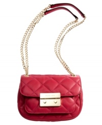 A timeless quilted design is a sophisticated classic that stays chic throughout the seasons. This quilted shoulder style from MICHAEL Michael Kors features double chain straps and luxe 18K gold hardware. A timeless quilted design is a sophisticated classic that stays chic throughout the seasons. This quilted shoulder style from MICHAEL Michael Kors features double chain straps and luxe 18K gold hardware.