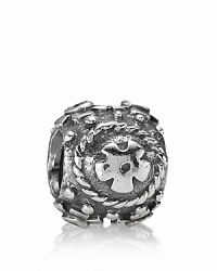 PANDORA's sterling silver Easter egg charm features festive pink zirconia detailing. PANDORA's sterling silver Easter egg charm features festive pink zirconia detailing.