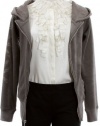 Juicy Couture Driftwood #7 Chic Terry Flashdance Zip Hoodie Jacket Petite