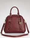 With its sleek shape and gorgeous craftsmanship, this MICHAEL Michael Kors satchel is an It bag with ever-chic allure.