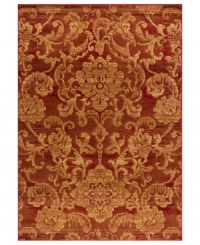 A sophisticated Damask design is brilliantly rendered in crisp golds and warm crimson in the Northport area rug from Kenneth Mink. Made in the USA of dense, yet luxuriously soft polypropylene, this area rug withstands heavy traffic with enduring style. (Clearance) A sophisticated Damask design is brilliantly rendered in crisp golds and warm crimson in the Northport area rug from Kenneth Mink. Made in the USA of dense, yet luxuriously soft polypropylene, this area rug withstands heavy traffic with enduring style. (Clearance)