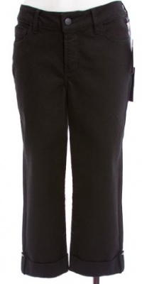 Not Your Daughter's Jeans Black Cotton Stretch 'Carmen' Cuffed Crop Pant 2P Not Your Daughter's Jeans Black Cotton Stretch 'Carmen' Cuffed Crop Pant 2P
