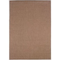 Couristan 1001/1500 Recife Saddle Stitch Cocoa/Natural Rug, 8-Feet 6-Inch Round