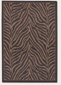 Couristan 1514/0121 Recife Zebra Black/Cocoa Runner Rug, 2-Feet 3-Inch by 7-Feet 10-Inch Couristan 1514/0121 Recife Zebra Black/Cocoa Runner Rug, 2-Feet 3-Inch by 7-Feet 10-Inch