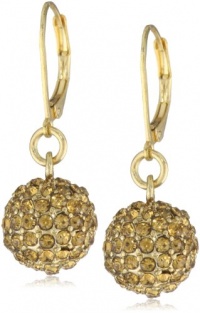Anne Klein ASTRA Gold-Tone Topaz Colored Fireball Lever Drop Earrings Anne Klein ASTRA Gold-Tone Topaz Colored Fireball Lever Drop Earrings