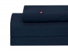 Tommy Hilfiger Navy Solid Flannel Sheet Set, Queen