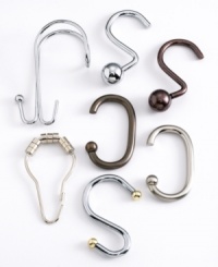 Hang your shower curtain in style with S hooks from Charter Club. A simple S shape, available in silver or gold, complements the modern and traditional bath. Hang your shower curtain in style with S hooks from Charter Club. A simple S shape, available in silver or gold, complements the modern and traditional bath.