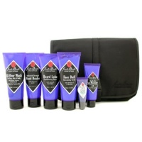 Jack Black On The Road Travel Pack: All Over Wash + Conditioning Shave + Hand Healer + Face Scrub + Moisturizer + Lip Balm + Bag - 6pcs+1bag Jack Black On The Road Travel Pack: All Over Wash + Conditioning Shave + Hand Healer + Face Scrub + Moisturizer + Lip Balm + Bag - 6pcs+1bag