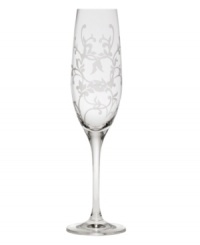 Scrolling vines climb this floral-inspired stemware to lend your table a touch of garden elegance. With careful detail, the frosted design melds with the classic shape for a truly stylish collection. (Clearance) Scrolling vines climb this floral-inspired stemware to lend your table a touch of garden elegance. With careful detail, the frosted design melds with the classic shape for a truly stylish collection. (Clearance)