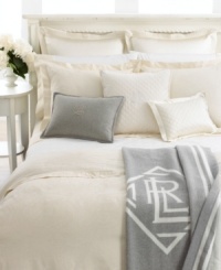 A new twist on tradition, this Lauren Ralph Lauren quilt features a textural lattice design on pure, 350-thread count cotton sateen. A new twist on tradition, this Lauren Ralph Lauren quilt features a textural lattice design on pure, 350-thread count cotton sateen.