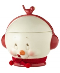 Too sweet, this irresistible snowman candy dish has chocolate and peppermints on the brain. With a cardinal-red handle and knit scarf, from Department 56. Too sweet, this irresistible snowman candy dish has chocolate and peppermints on the brain. With a cardinal-red handle and knit scarf, from Department 56.