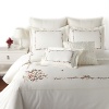 A delicate floral border adds classic charm to this duvet set, featuring two shams, two decorative pillows and a lushly flowing bedskirt.