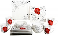Laurie Gates Laura 16-Piece Dinnerware Set, Service for 4 Laurie Gates Laura 16-Piece Dinnerware Set, Service for 4