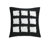 Echo Brushstroke 18 by 18-Inch Polyester Fill Pillow, Black Echo Brushstroke 18 by 18-Inch Polyester Fill Pillow, Black