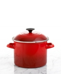Boil the catch of the day in this versatile stock pot from Le Creuset – equally practical for corn, pasta, sauce and more. Crafted in lightweight enameled steel with a tight fitting lid to help circulate heat and seal in flavors. Limited lifetime warranty. Boil the catch of the day in this versatile stock pot from Le Creuset – equally practical for corn, pasta, sauce and more. Crafted in lightweight enameled steel with a tight fitting lid to help circulate heat and seal in flavors. Limited lifetime warranty.