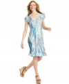 It's a printed matter: Style&co.'s dress plays with patterns and a feminine silhouette!