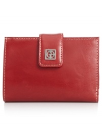 A poised piece for every girl on-the-go, this indexer wallet from Giani Bernini keeps everything exquisitely organized. Featuring rich glazed leather, signature detailing and pockets aplenty, it pairs perfectly with your everyday carryall. A poised piece for every girl on-the-go, this indexer wallet from Giani Bernini keeps everything exquisitely organized. Featuring rich glazed leather, signature detailing and pockets aplenty, it pairs perfectly with your everyday carryall.