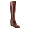 Michael Kors Bromley Wedge Boot Fashion Knee-High Boots Brown Womens New/Display