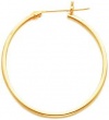 14K Yellow Gold Hoop Earrings Polished Jewelry New AZ