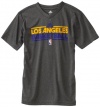 NBA Youth Los Angeles Lakers Pre-Game Fitted Short Sleeve - R289Nxla (Dark Grey Heather, Small)