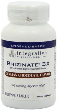 Integrative Therapeutics Inc. Rhizinate 3X,German Chocolate Flavor 90 Chewables Tablets