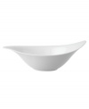 Fresh modern. Sheer white china in leaf form inspires naturally harmonious dining. A soft fluidity and radiant glaze give this salad bowl quiet elegance and lasting appeal. From Villeroy & Boch's collection of serveware and serving dishes.