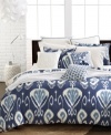 Sail off to sleep with this Bansuri comforter set from Echo, featuring calming shades of blue and white.