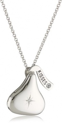 Hershey Jewelry Sterling Silver Diamond 0.005 cttw Flat Back locket Pendant Hershey Jewelry Sterling Silver Diamond 0.005 cttw Flat Back locket Pendant