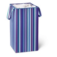 Honey-Can-Do HMP-01134 Foldable Square Hamper, Striped Design Honey-Can-Do HMP-01134 Foldable Square Hamper, Striped Design