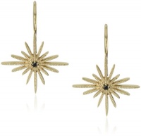 Mizuki 14k Gold and Black Diamond Sunburst Earrings Mizuki 14k Gold and Black Diamond Sunburst Earrings