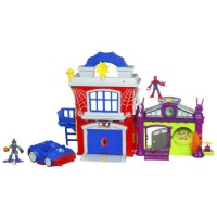 Playskool Super Hero Adventure Crime Fighter Headquarter With Spider-Man Green Goblin Playskool Super Hero Adventure Crime Fighter Headquarter With Spider-Man Green Goblin