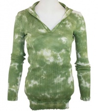 Gypsy Daisy Junior Sized Long Sleeve, Cotton Print, Light Green Colored, Tie Dye Patterned Hoodie Top - Tie Dye Hoodie Gypsy Daisy Junior Sized Long Sleeve, Cotton Print, Light Green Colored, Tie Dye Patterned Hoodie Top - Tie Dye Hoodie