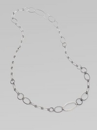 From the Mobile Collection. This sterling silver chain is made complete with a sparkling pavé diamond-encrusted link.Diamonds, 0.74 tcw Sterling silver Length, about 42 Imported From the Mobile Collection. This sterling silver chain is made complete with a sparkling pavé diamond-encrusted link.Diamonds, 0.74 tcw Sterling silver Length, about 42 Imported