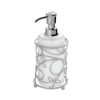 InterDesign Twigz Soap Pump, Silver/White InterDesign Twigz Soap Pump, Silver/White