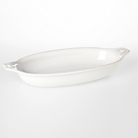 Whether an elegant or casual meal, this shallow Juliska baker dish from the Berry & Thread collection will look great on your table, bubbling with your favorite dish. Whether an elegant or casual meal, this shallow Juliska baker dish from the Berry & Thread collection will look great on your table, bubbling with your favorite dish.