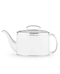 Leave it to kate spade to improve the traditional china pattern. Reminiscent of seed pearls, her signature monogram lends a lustrous accent to the Noel Alabaster teapot. Leave it to kate spade to improve the traditional china pattern. Reminiscent of seed pearls, her signature monogram lends a lustrous accent to the Noel Alabaster teapot.
