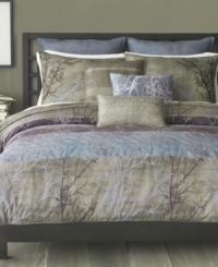 A walk in the woods. Printed and embroidered branches evoke the serenity of a winter forest in Bryan Keith's reversible comforter set. Flip the comforter for a tonal, watercolor design that instantly gives your bed a whole new look. Also features a European sham, decorative pillows and a matching bedskirt to complete this captivating ensemble. A walk in the woods. Printed and embroidered branches evoke the serenity of a winter forest in Bryan Keith's reversible comforter set. Flip the comforter for a tonal, watercolor design that instantly gives your bed a whole new look. Also features a European sham, decorative pillows and a matching bedskirt to complete this captivating ensemble.