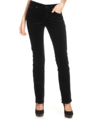 A stretchy velvet fabric makes these petite jeans from Levi's perfect for the holiday season! A stretchy velvet fabric makes these petite jeans from Levi's perfect for the holiday season!