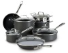 Emeril by All-Clad E920SA64 Hard Anodized Nonstick Scratch Resistant Cookware Set, 12-Piece , Black