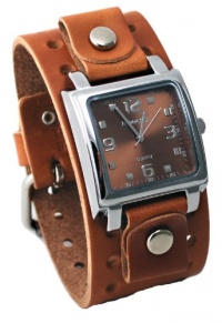 Nemesis #BB516B Men's Brown Wide Leather Cuff Band Analog Brown Dial Watch Nemesis #BB516B Men's Brown Wide Leather Cuff Band Analog Brown Dial Watch