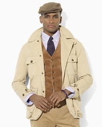A handsome jacket in lightweight cotton twill boasts rugged details for timeworn character and authentic style. A handsome jacket in lightweight cotton twill boasts rugged details for timeworn character and authentic style.