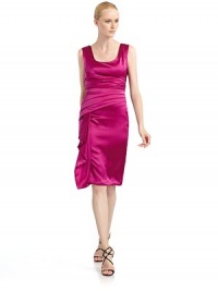 THE LOOKLustrous silk charmeuseScoop neckline with shoulder pleatingSleevelessDiagonal pleating through the waist, in front and backSmooth, slim skirt with cascade ruffle and high slit at one sideScoop backHidden side zipperTHE FITAbout 40 from shoulder to hemTHE MATERIALSilkFully linedCARE & ORIGINDry cleanMade in Italy THE LOOKLustrous silk charmeuseScoop neckline with shoulder pleatingSleevelessDiagonal pleating through the waist, in front and backSmooth, slim skirt with cascade ruffle and high slit at one sideScoop backHidden side zipperTHE FITAbout 40 from shoulder to hemTHE MATERIALSilkFully linedCARE & ORIGINDry cleanMade in Italy