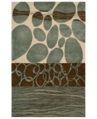 Bridging the gap between mod and modern, this area rug by Nourison is timeless in its interpretation. Expertly handmade from premium wool, then hand carved to add dimension, the steely blue pastiche of bold geometry is one that works comfortably with any contemporary décor. Bridging the gap between mod and modern, this area rug by Nourison is timeless in its interpretation. Expertly handmade from premium wool, then hand carved to add dimension, the steely blue pastiche of bold geometry is one that works comfortably with any contemporary décor.