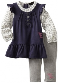 Calvin Klein Baby-girls Infant Denim Tunic with Leggings, Assorted, 24 Months Calvin Klein Baby-girls Infant Denim Tunic with Leggings, Assorted, 24 Months