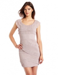 BCBGMAXAZRIA Women's Briana One Shoulder Mushroom Pleated Dress, Sepia, 8 BCBGMAXAZRIA Women's Briana One Shoulder Mushroom Pleated Dress, Sepia, 8