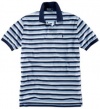 Polo Ralph Lauren Mens Classic-fit Interlock Stripe Polo Shirt, Newport Navy Multi