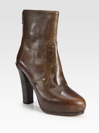 Redefine casual style with this elevated design of sumptuous leather with a back zip. Self-covered heel, 4½ (115mm)Hidden platform, 1 (25mm)Compares to a 3½ heel (90mm)Leather upperBack zipLeather lining and solePadded insoleMade in Italy Redefine casual style with this elevated design of sumptuous leather with a back zip. Self-covered heel, 4½ (115mm)Hidden platform, 1 (25mm)Compares to a 3½ heel (90mm)Leather upperBack zipLeather lining and solePadded insoleMade in Italy
