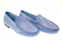 TOD'S Women's Mocassino Tacco Donna Light Blue Leather Sz 37 04MA911 TOD'S Women's Mocassino Tacco Donna Light Blue Leather Sz 37 04MA911