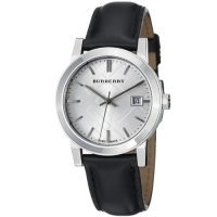 Burberry Women's BU9106 Large Check Black Leather Strap Watch Burberry Women's BU9106 Large Check Black Leather Strap Watch