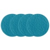 Le Creuset Silicone Set of 4 French Coasters, Caribbean